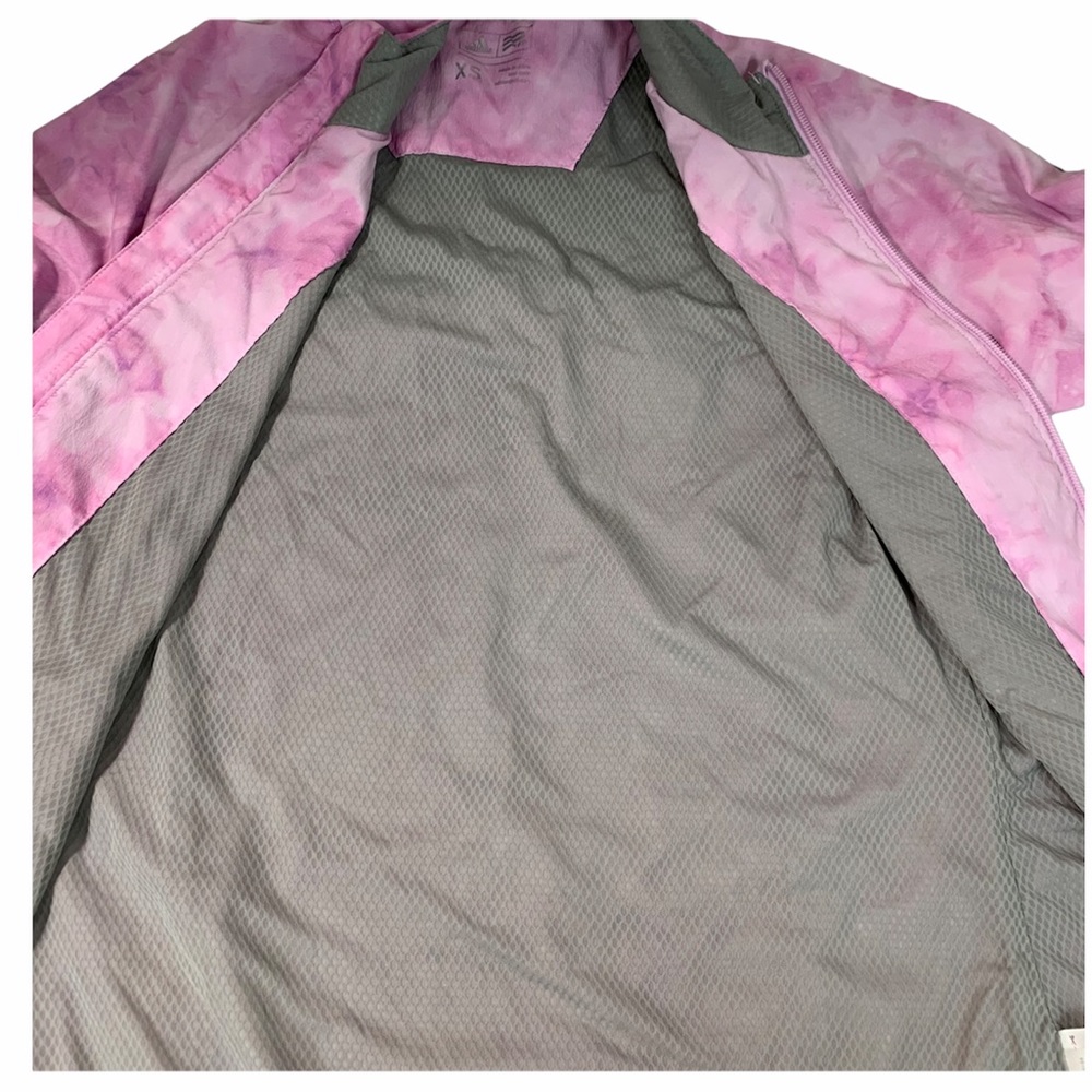 ADIDAS Golf Tie Dye Watercolor Light Bike Run Windbreaker Jacket Gather … - Picture 3 of 10